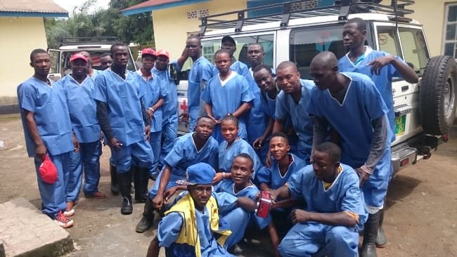 Staff of the Ebola burial team are a bit relieve Staff of the Ebola burial team are a bit relieve because the number of daily burials have reduced. Photo Credit: Alpha Kamara